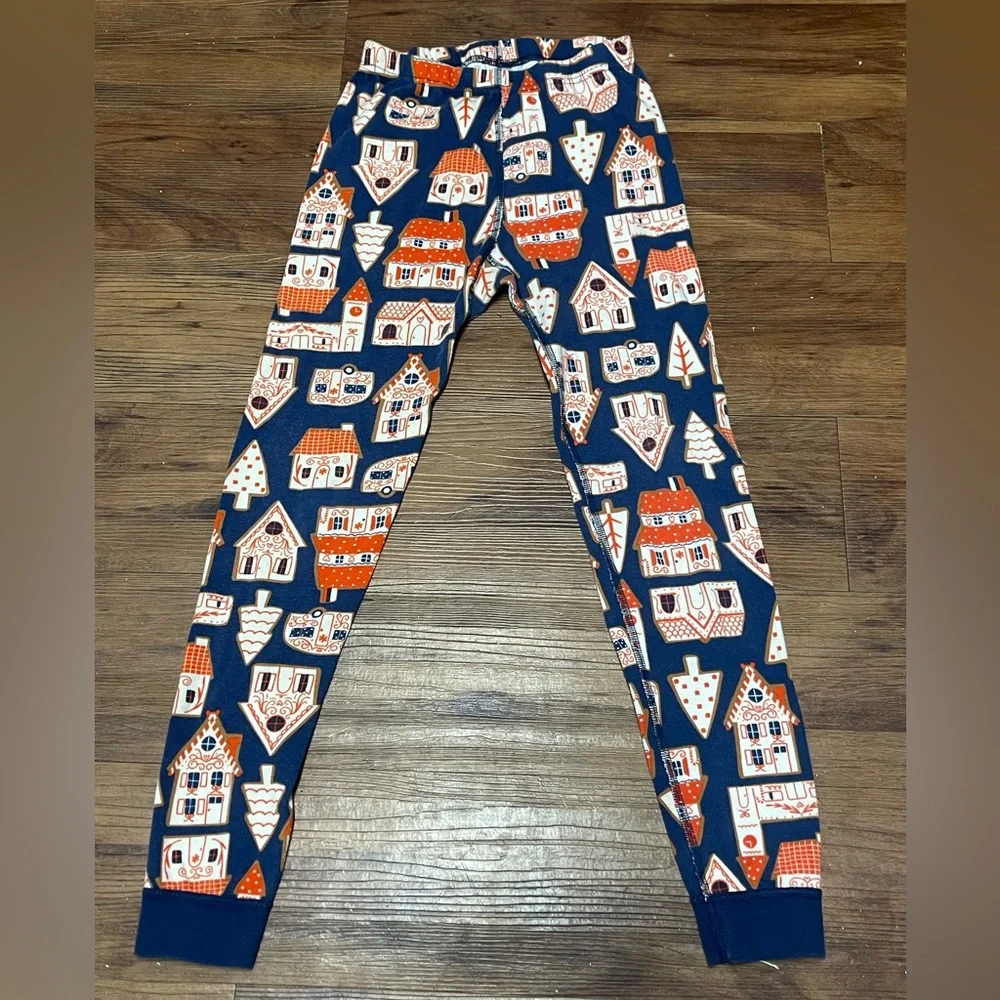 Hanna Andersson Long John Cotton Pajama‎ Pants in Gingerbread Village